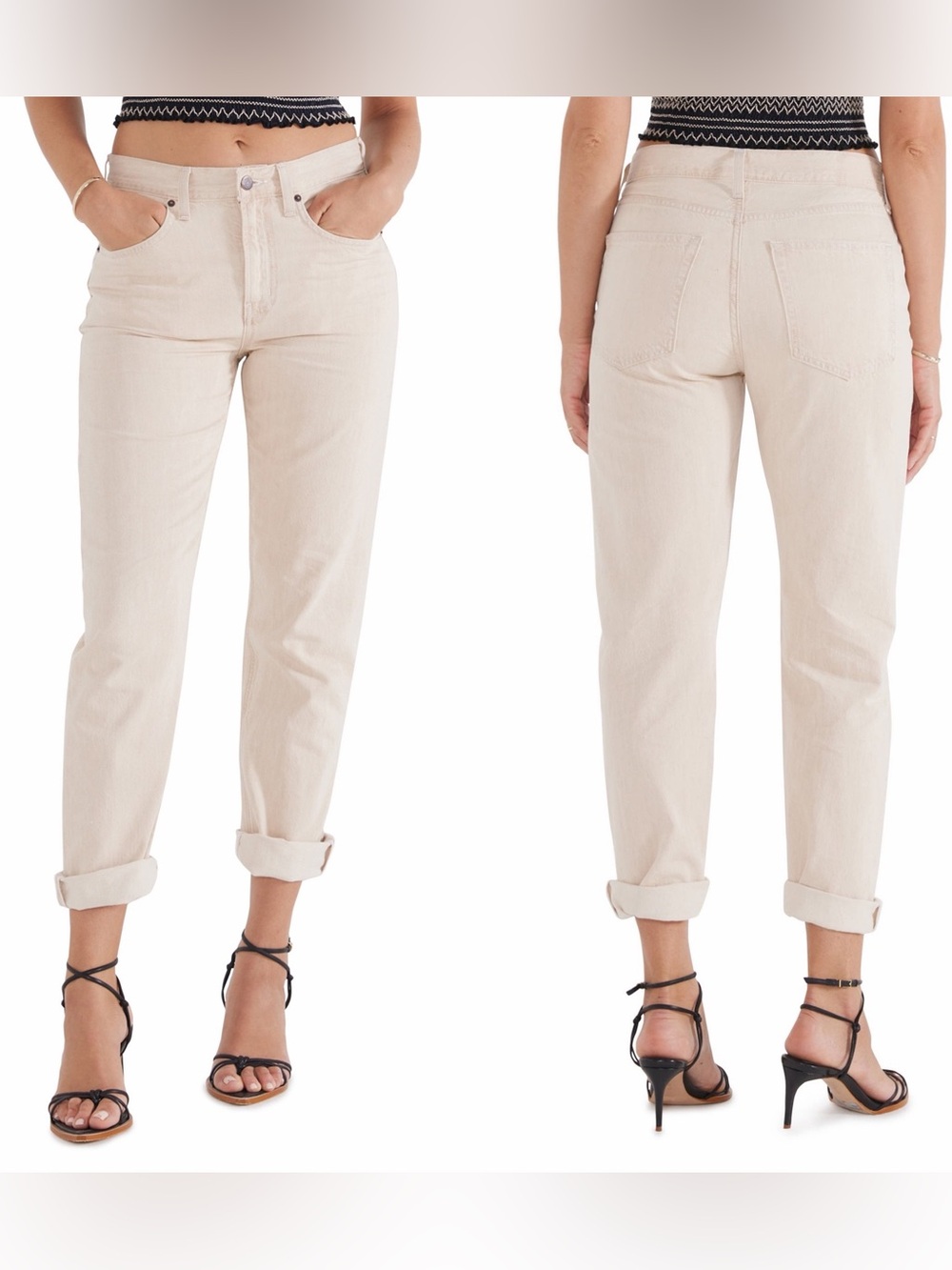 NWT ETICA women's marlowe slim boyfriend jeans pants in canyon sand